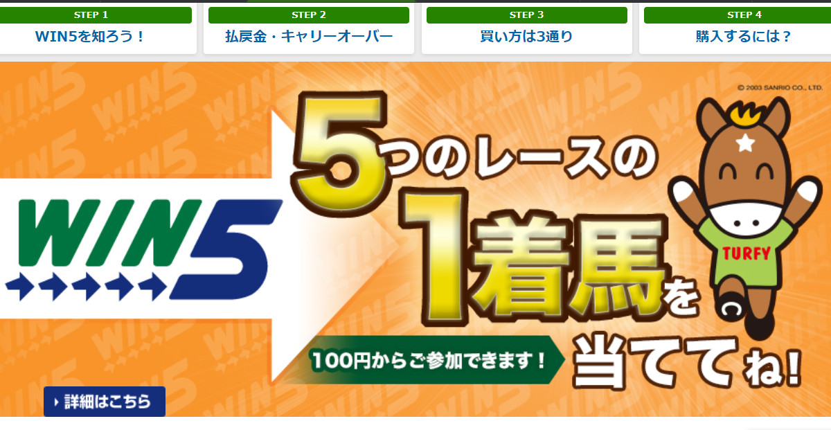 中央競馬 Win5での最高配当はなんと5億 当たると話題の競馬予想